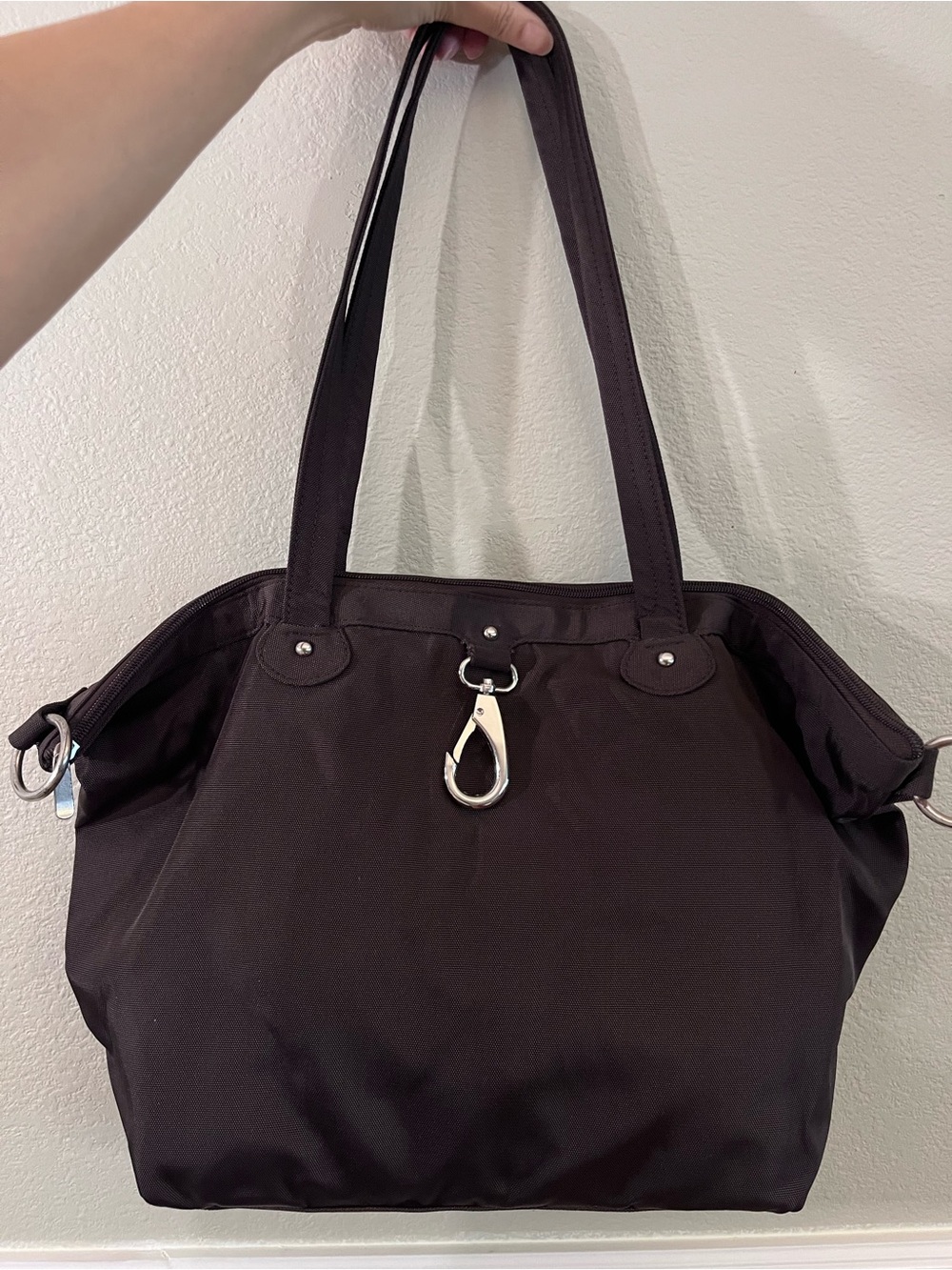 MAGELLAN Anti-theft Brown Nylon Travel Tote
